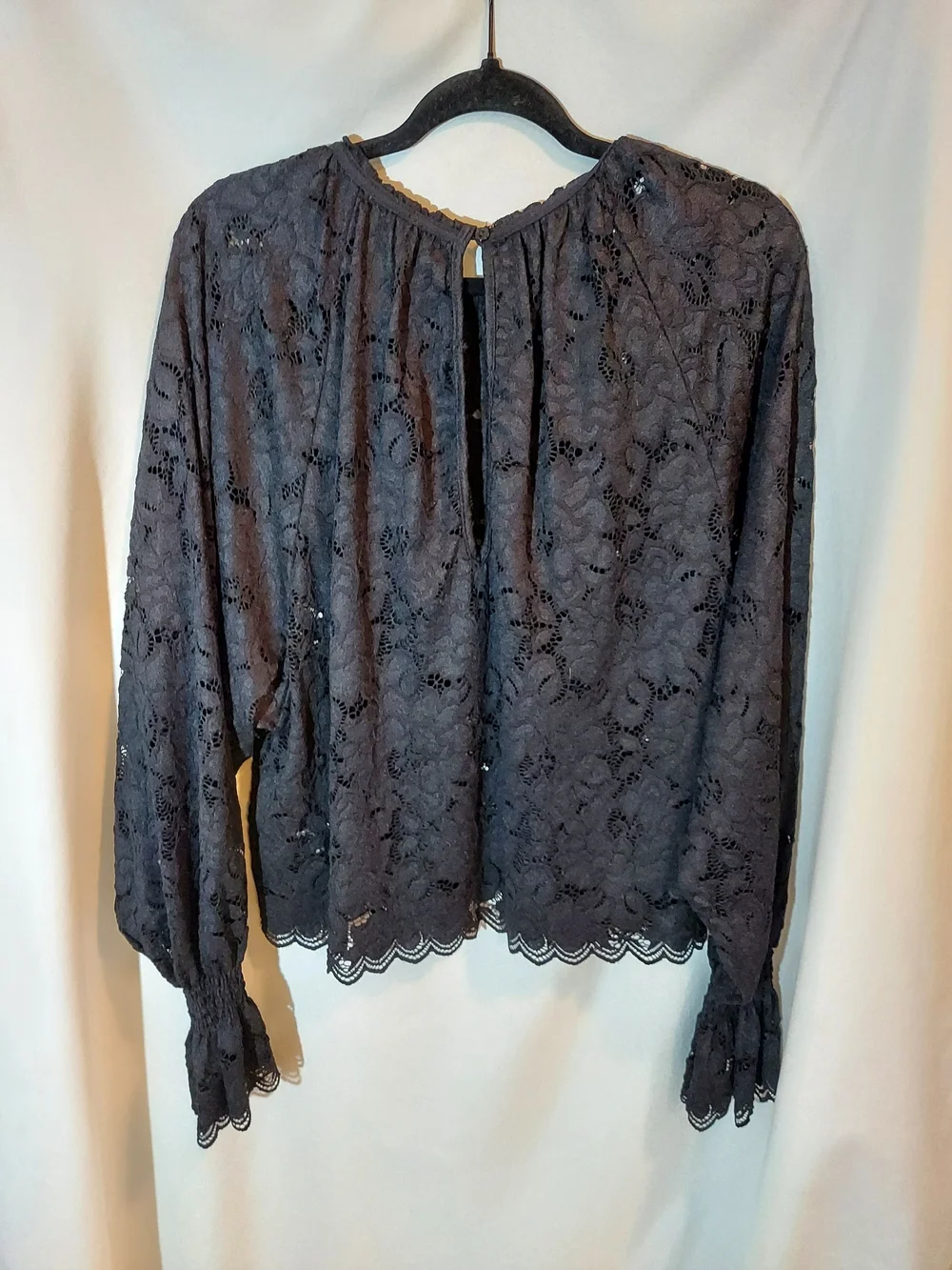 Free People Olivia Sheer Floral Lace Blouse